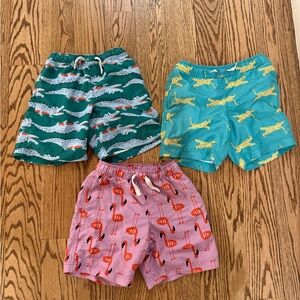 Hanna Andersson boys swim shorts size 6-7 - set of 3